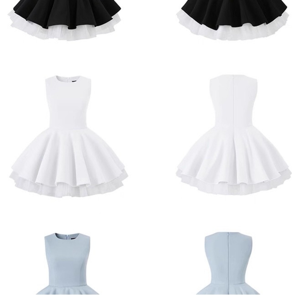 (New) White Fit & Flare Mini Dress – Soft Luxury / Princess Aesthetic - Picture 10 of 12